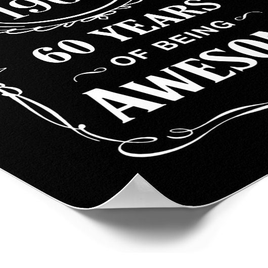 Gemaakt in 1963, 60 jaar geweldige 2023 dag poster (Hoek)