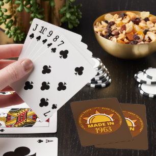 GEMAAKT IN 1963 grappig verjaardagscadeau Pokerkaarten