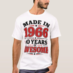 Gemaakt in 1966 60 jaar geweldig t-shirt