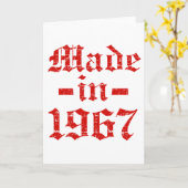 Gemaakt in 1967 design kaart (Gele Bloem)