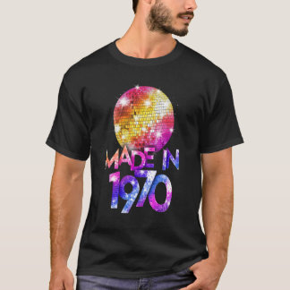 Gemaakt in 1970 Disco Queen 70s 80s Verjaardag T-shirt