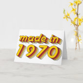 Gemaakt in 1970 (Yellow&Red) Kaart (Gele Bloem)