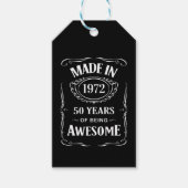Gemaakt in 1972, 50 jaar geweldige 2022 dag cadeaulabel (Voorkant)