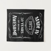 Gemaakt in 1973 50 jaar geweldig 2023 verjaardag wandkleed (Voorkant (horizontaal))