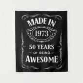 Gemaakt in 1973 50 jaar geweldig zijn 2023 verjaar wandkleed (Voorkant)