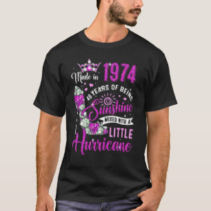 Gemaakt in 1974 48 jaar oude vrouwen Zonneuwen 48e T-shirt