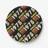 Gemaakt in 1975 50ste verjaardag papieren bordje (Voorkant)