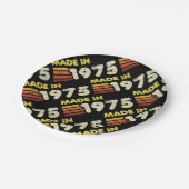 Gemaakt in 1975 50ste verjaardag papieren bordje (Gekanteld)
