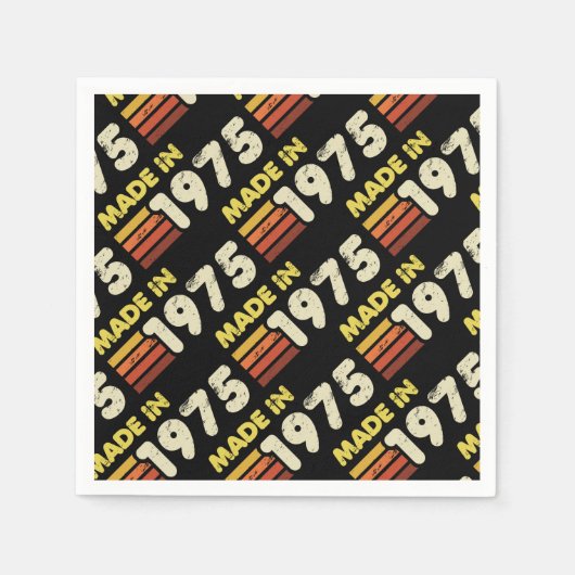 Gemaakt in 1975 50ste verjaardag servet (Voorkant)