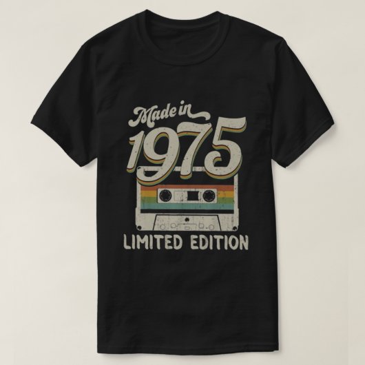 Gemaakt in 1975, beperkt cassette t-shirt (Design voorkant)