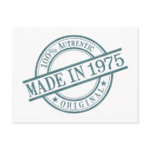 Gemaakt in 1975 Geboortejaar Ronde Rubber Stempel 