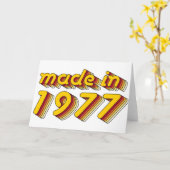 Gemaakt in 1977 (Yellow&Red) Kaart (Gele Bloem)