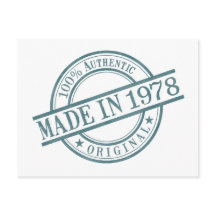 Gemaakt in 1978 Geboortejaar Ronde Rubber Stempel 