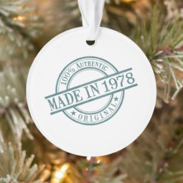 Gemaakt in 1978 Rond Roer Stempel Stijl Logo Ornament