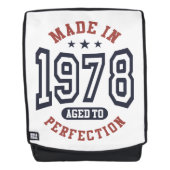 Gemaakt in 1978 tot perfecte geboortegrond rugtassen (Voorkant)