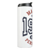 Gemaakt in 1978 tot perfecte geboortegrond thermosbeker (Gedraaid links)