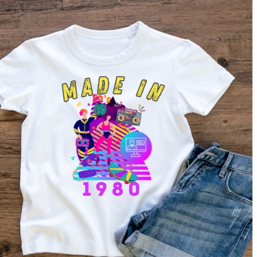 Gemaakt in 1980 Verjaardag T-shirt