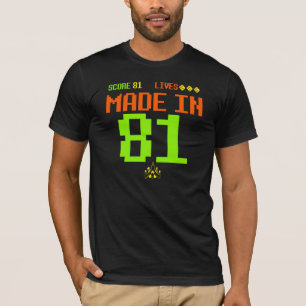 GEMAAKT IN 1981 DOOR RETRO geïnspireerd ARCADE Bi T-shirt