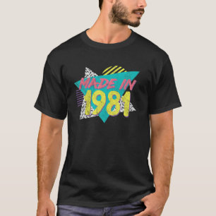 Gemaakt in 1981 Retro 80's 90's 40e verjaardag T-shirt