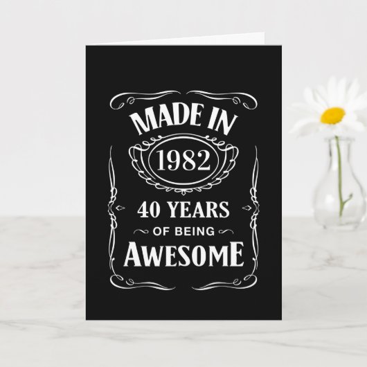 Gemaakt in 1982, 40 jaar geweldige 2022 dag kaart (Kleine Plant)