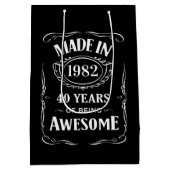 Gemaakt in 1982, 40 jaar geweldige 2022 dag medium cadeauzakje (Achterkant)