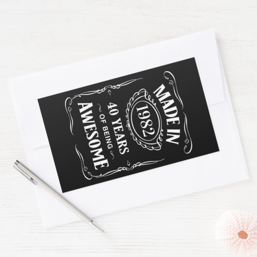 Gemaakt in 1982, 40 jaar geweldige 2022 dag rechthoekige sticker (Envelop)