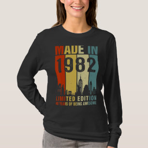Gemaakt in 1982 40 jaar oud 40e verjaardag 1 t-shirt