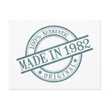 Gemaakt in 1982 Geboortejaar Ronde Rubber Stempel 