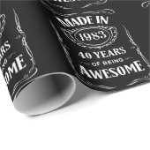 Gemaakt in 1983, 40 jaar geweldige 2023 dag cadeaupapier (Rol Hoek)