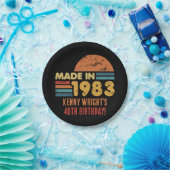 Gemaakt in 1983 40e verjaardag papieren bordje (Feest)