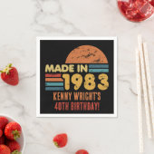 Gemaakt in 1983 40e verjaardag servet (Insitu)