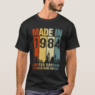 gemaakt in 1984 39 jaar Geweldige T-shirt