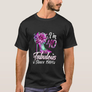 Gemaakt in 1984 Floral 40 jaar oud 40e geboorte T-shirt