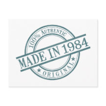 Gemaakt in 1984 Geboortejaar Ronde Rubber Stempel 