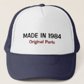 Gemaakt in 1984, Original Parts Trucker Hoed Trucker Pet (Voorkant)