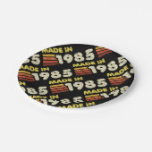 Gemaakt in 1985 40e verjaardag papieren bordje (Gekanteld)
