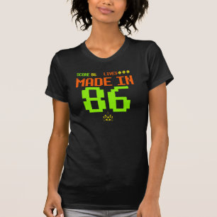 GEMAAKT IN 1986 DOOR RETRO geïnspireerd ARCADE Bi T-shirt