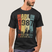 Gemaakt in 1987 Limited Edition 38 jaar T-shirt (Voorkant)