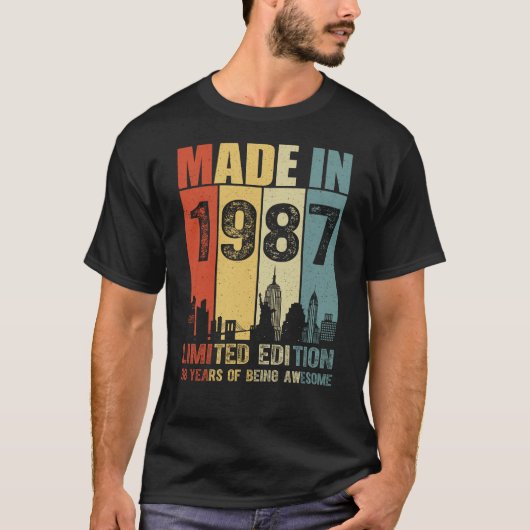 Gemaakt in 1987 Limited Edition 38 jaar T-shirt (Voorkant)