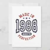 Gemaakt in 1988 Gerijpt Tot Perfectie Verjaardagsc Kaart (Voorkant)
