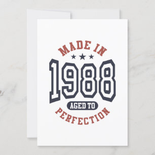 Gemaakt in 1988 Gerijpt tot Perfectie Verjaardagsc Kaart