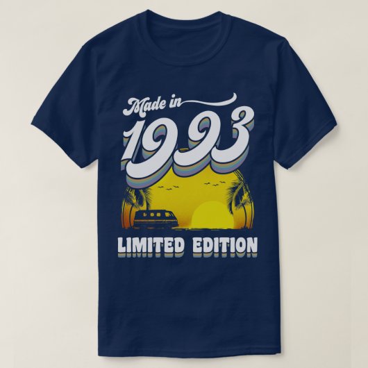 Gemaakt in 1993 30e verjaardagscadeau 30 jaar oud  t-shirt (Design voorkant)