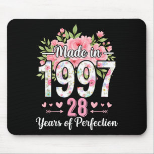 Gemaakt in 1997 Bloem 28e verjaardag Vrouwen 28 ja Muismat