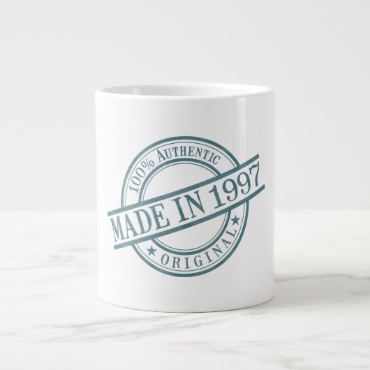 Gemaakt in 1997 Geboortejaar Green Round Rubber St Grote Koffiekop (Voorkant)