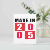 Gemaakt in 2005 Verjaardag Design Briefkaart (Staand voorkant)