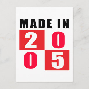 Gemaakt in 2005 Verjaardag Design Briefkaart