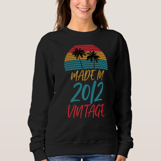 Gemaakt in 2012 T - shirts retro stijl (Voorkant)