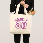 Gemaakt in 80 grote tote bag (Voorkant (product))