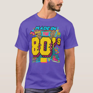 gemaakt in 80s grappig t-shirt