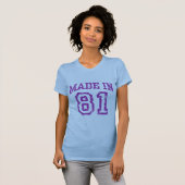 Gemaakt in 81 t-shirt (Voorkant volledig)